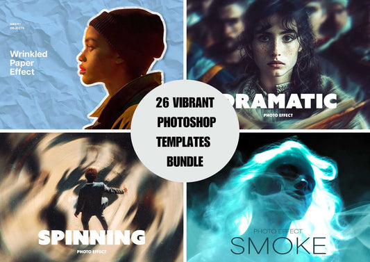26 Vibrant Photoshop Templates Bundle - Photoboto