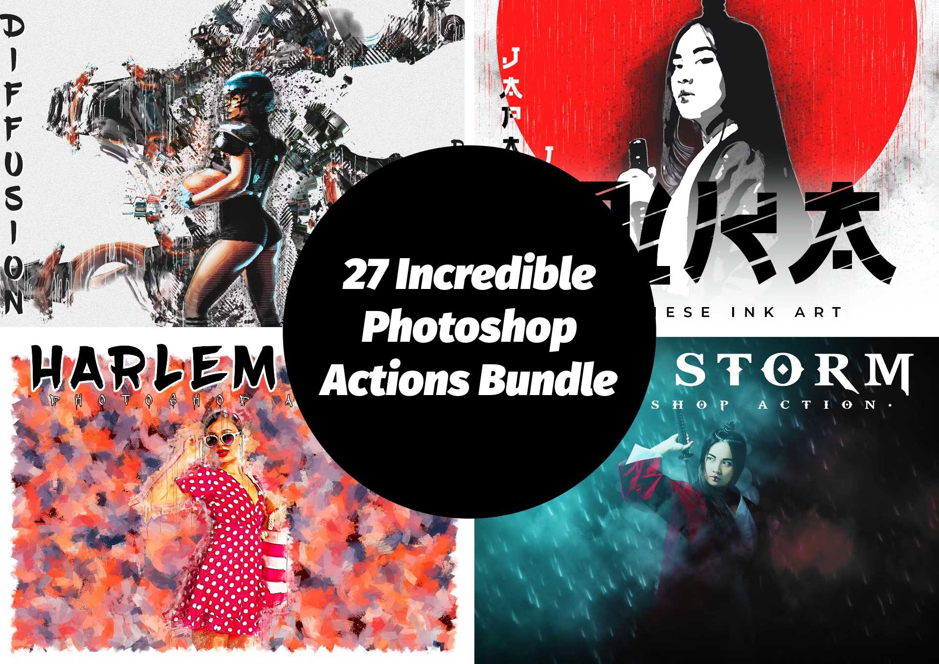 27 Incredible Photoshop Actions Bundle - Photoboto