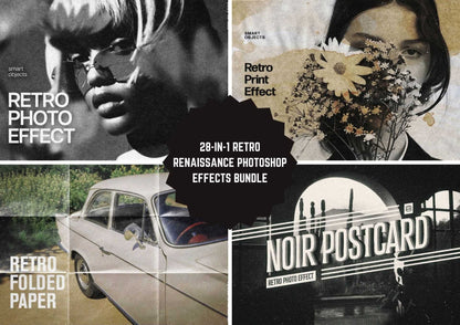 28-In-1 Retro Renaissance Photoshop Effects Bundle