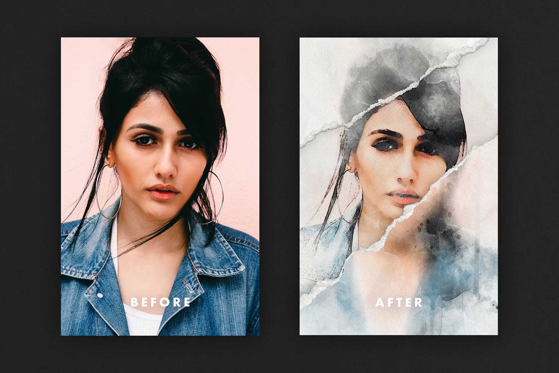 20-In-1 Splashy Poster + Portrait Photoshop Templates Bundle - Photoboto