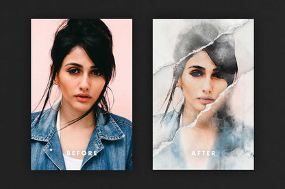 20-In-1 Splashy Poster + Portrait Photoshop Templates Bundle - Photoboto