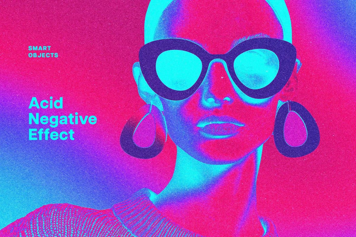 The Acid Rush Bundle Of 20 Photoshop Effects
