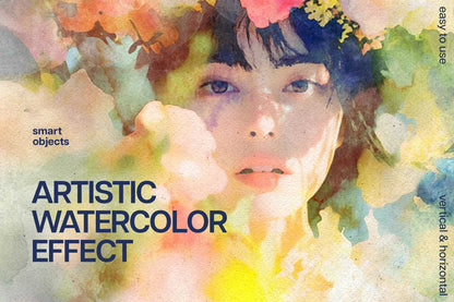 17-In-1 Textured Watercolor Photoshop Effects Bundle