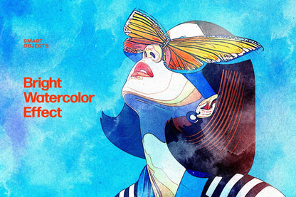 17-In-1 Textured Watercolor Photoshop Effects Bundle