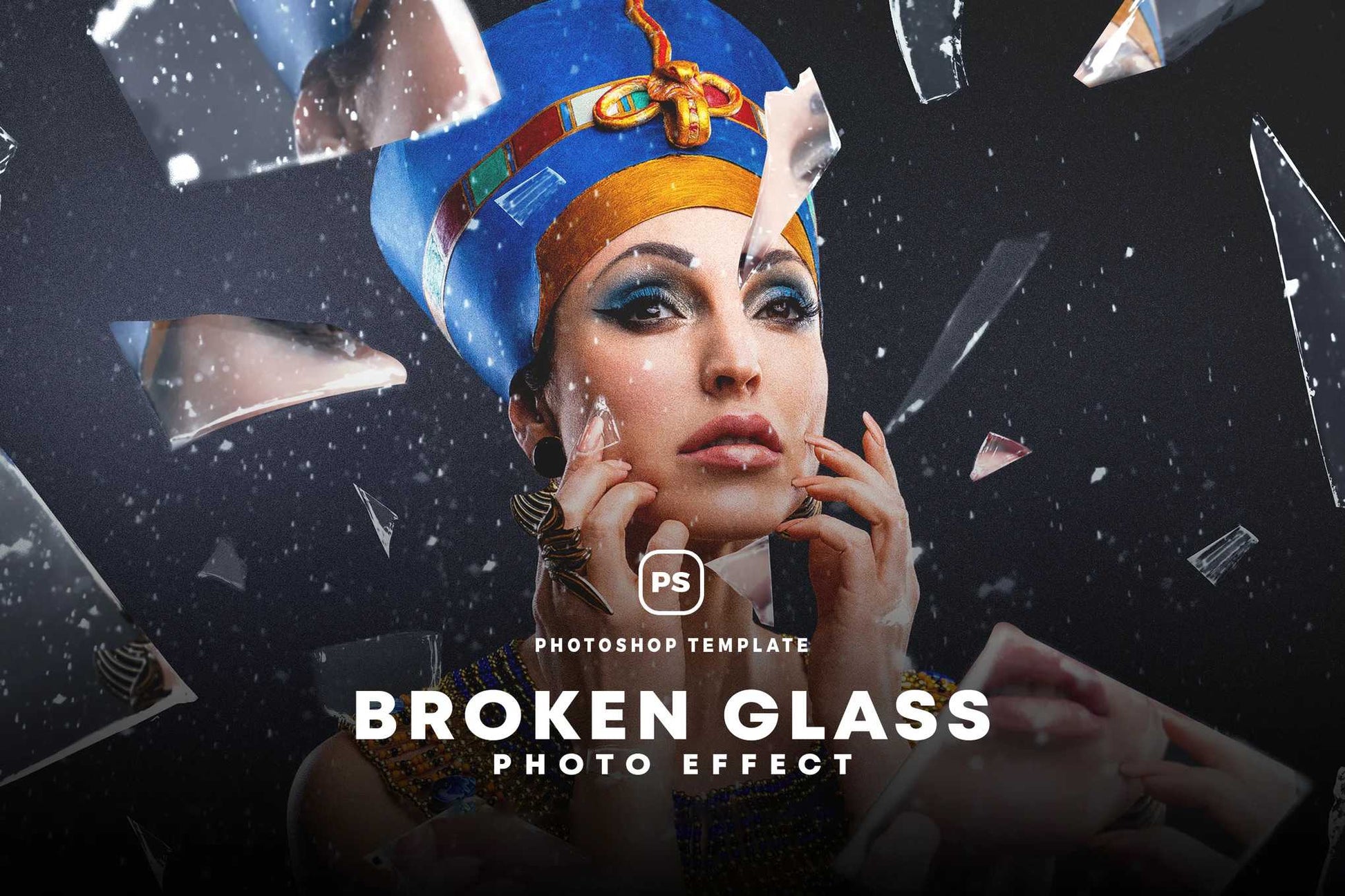 21-In-1 Broken Glass Photoshop Templates Bundle - Photoboto