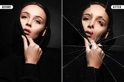 21-In-1 Broken Glass Photoshop Templates Bundle - Photoboto