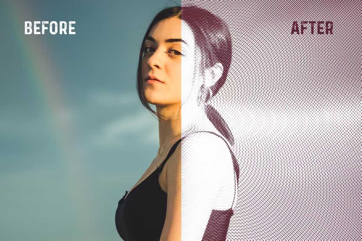 29 Classic Halftone Photoshop Effects - Photoboto
