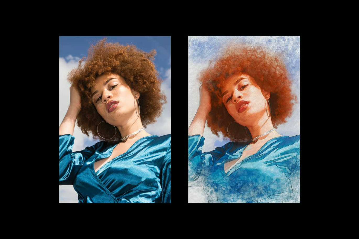 17-In-1 Textured Watercolor Photoshop Effects Bundle