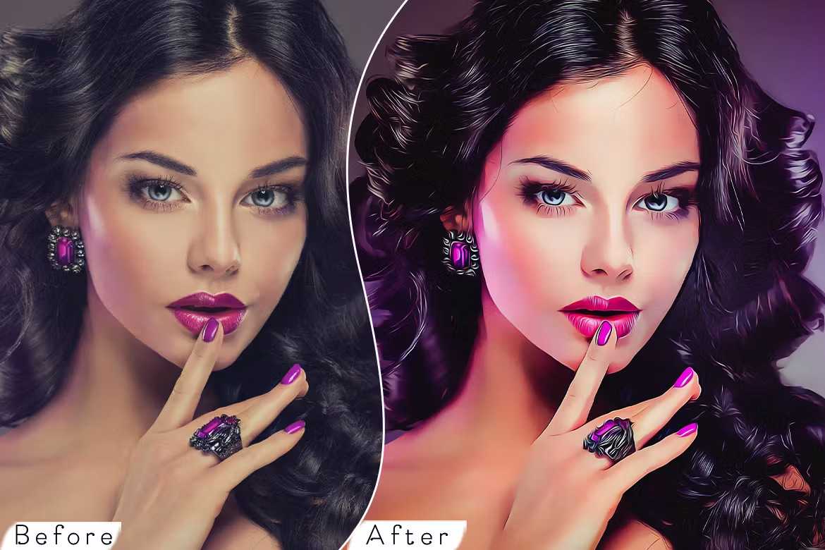 14 Ultramodern Painting Photoshop Add-Ons Bundle - Photoboto