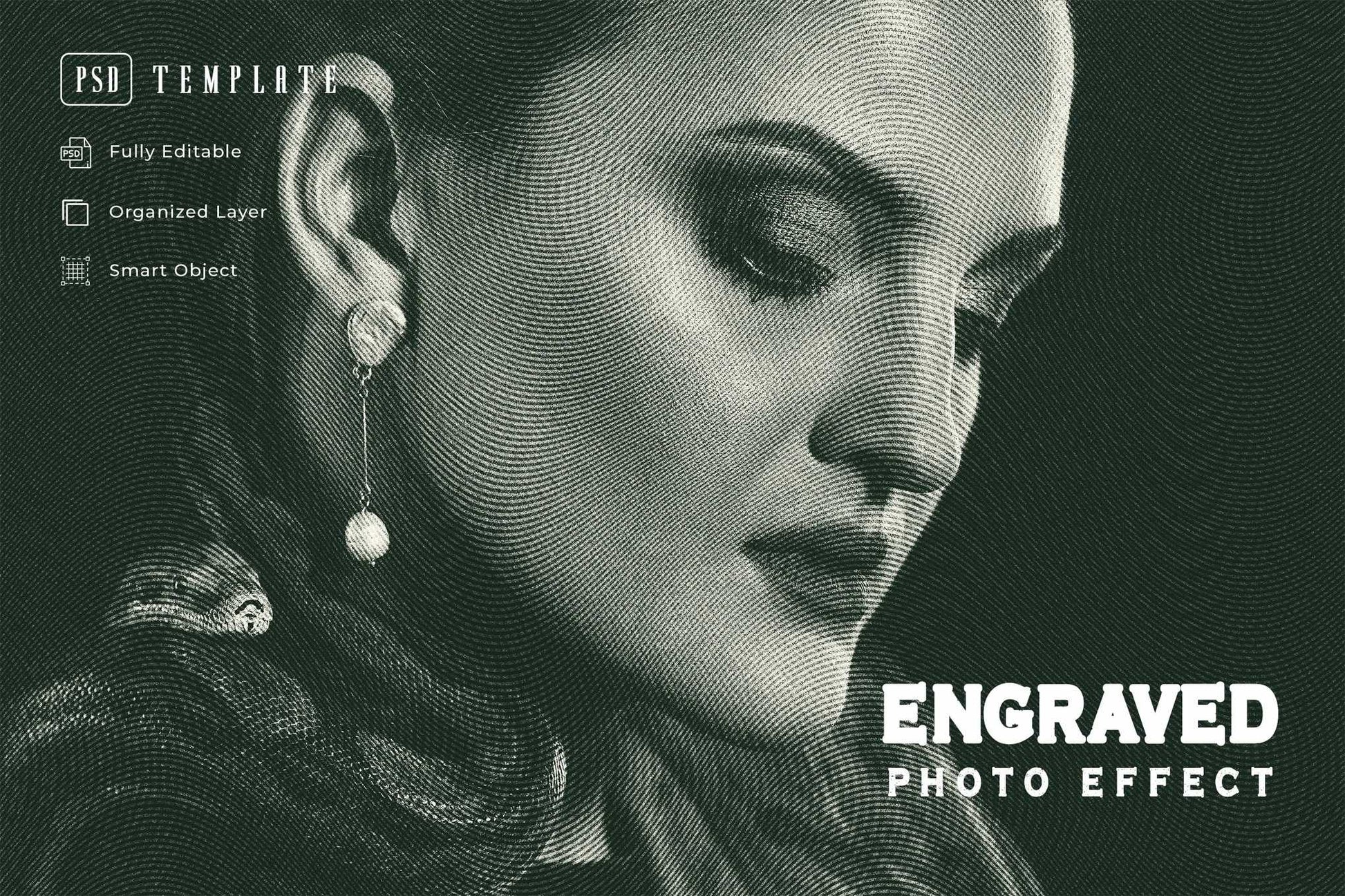 16 Retro Engraved Photoshop Templates Bundle - Photoboto
