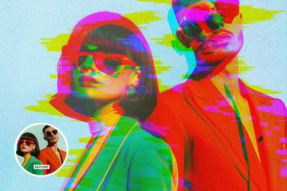 31-In-1 Cyber Distortion Photoshop Effects Bundle