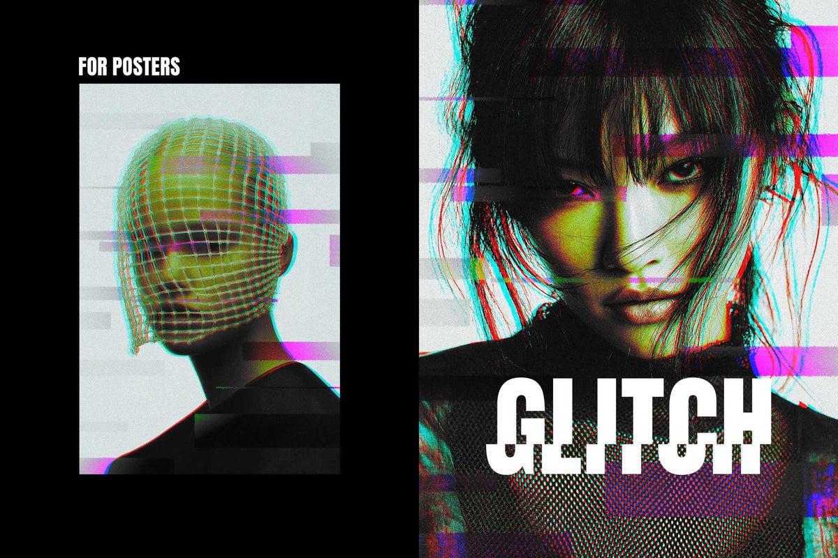 31-In-1 Cyber Distortion Photoshop Effects Bundle