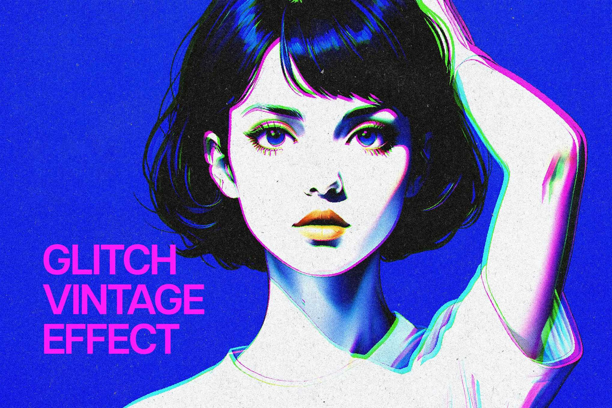 31-In-1 Cyber Distortion Photoshop Effects Bundle