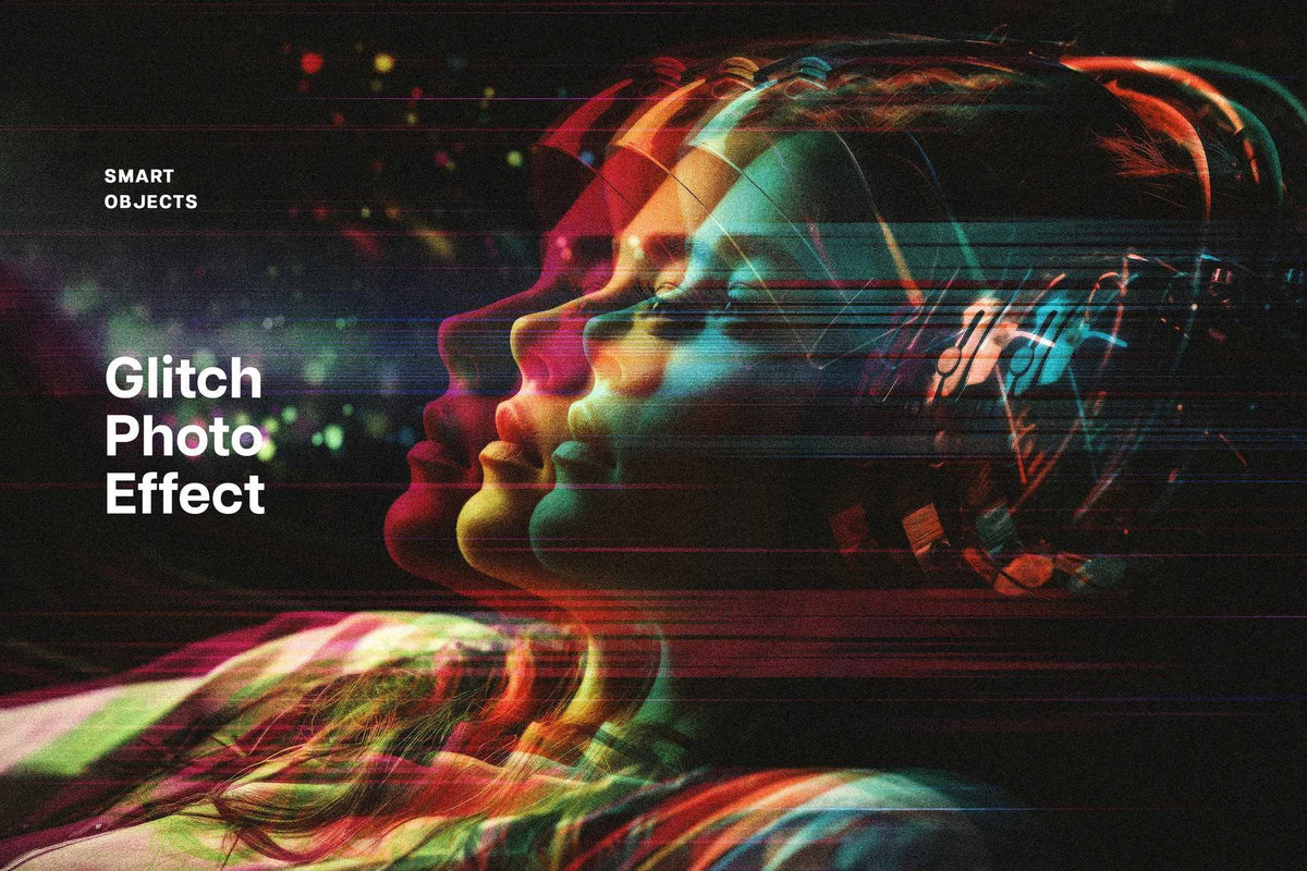 31-In-1 Cyber Distortion Photoshop Effects Bundle