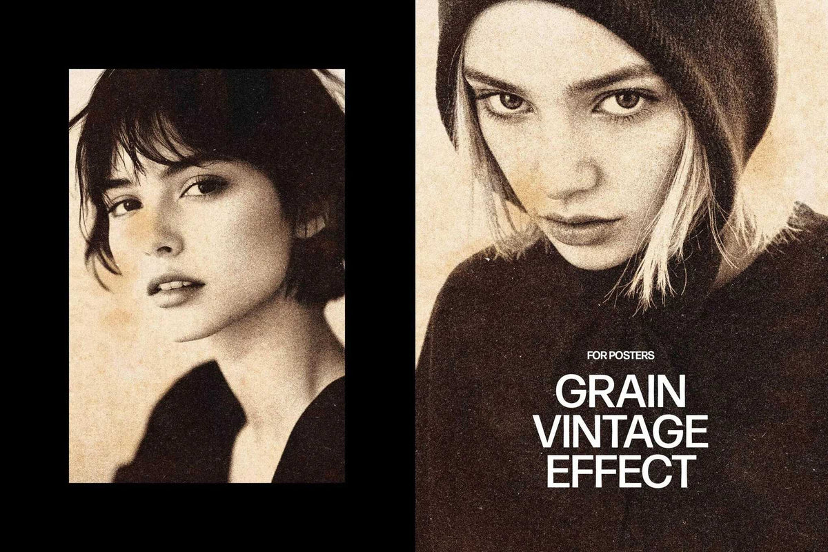 30-In-1 Vintage Grain Photoshop Effects Bundle