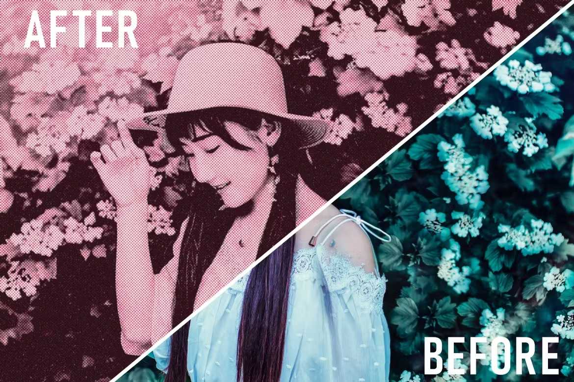 29 Classic Halftone Photoshop Effects - Photoboto