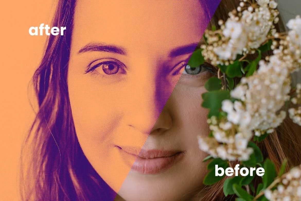 29 Classic Halftone Photoshop Effects - Photoboto