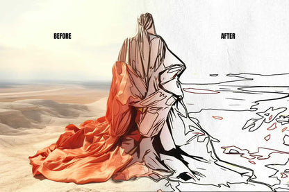 22 Sketch & Paint Photoshop Effects Bundle