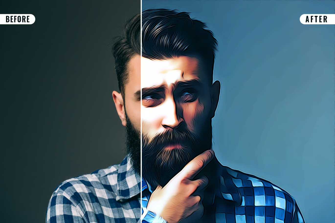 18-In-1 Smooth Oil Painting Photoshop Effects Bundle