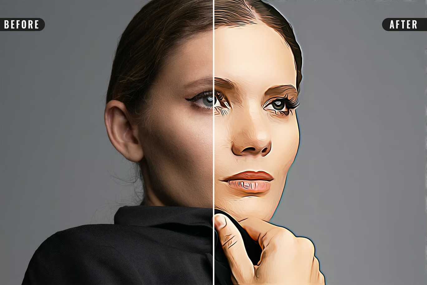 18-In-1 Smooth Oil Painting Photoshop Effects Bundle