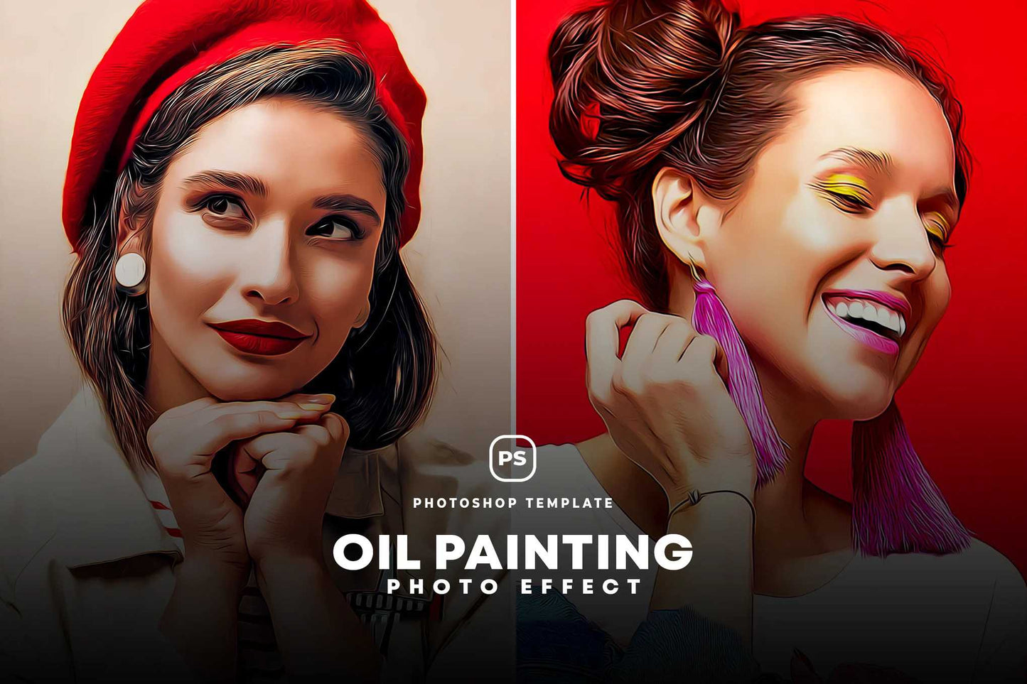 18-In-1 Smooth Oil Painting Photoshop Effects Bundle