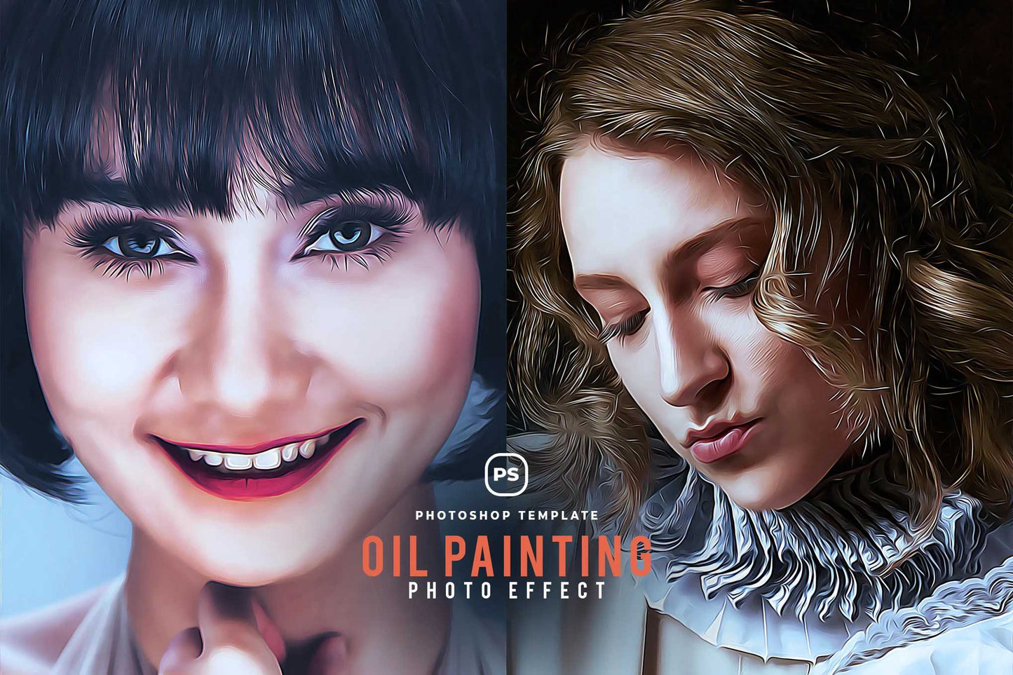 18-In-1 Smooth Oil Painting Photoshop Effects Bundle