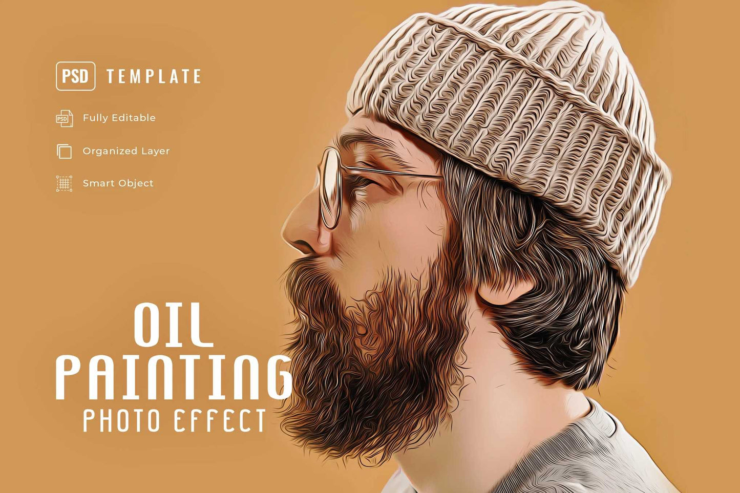 18-In-1 Smooth Oil Painting Photoshop Effects Bundle