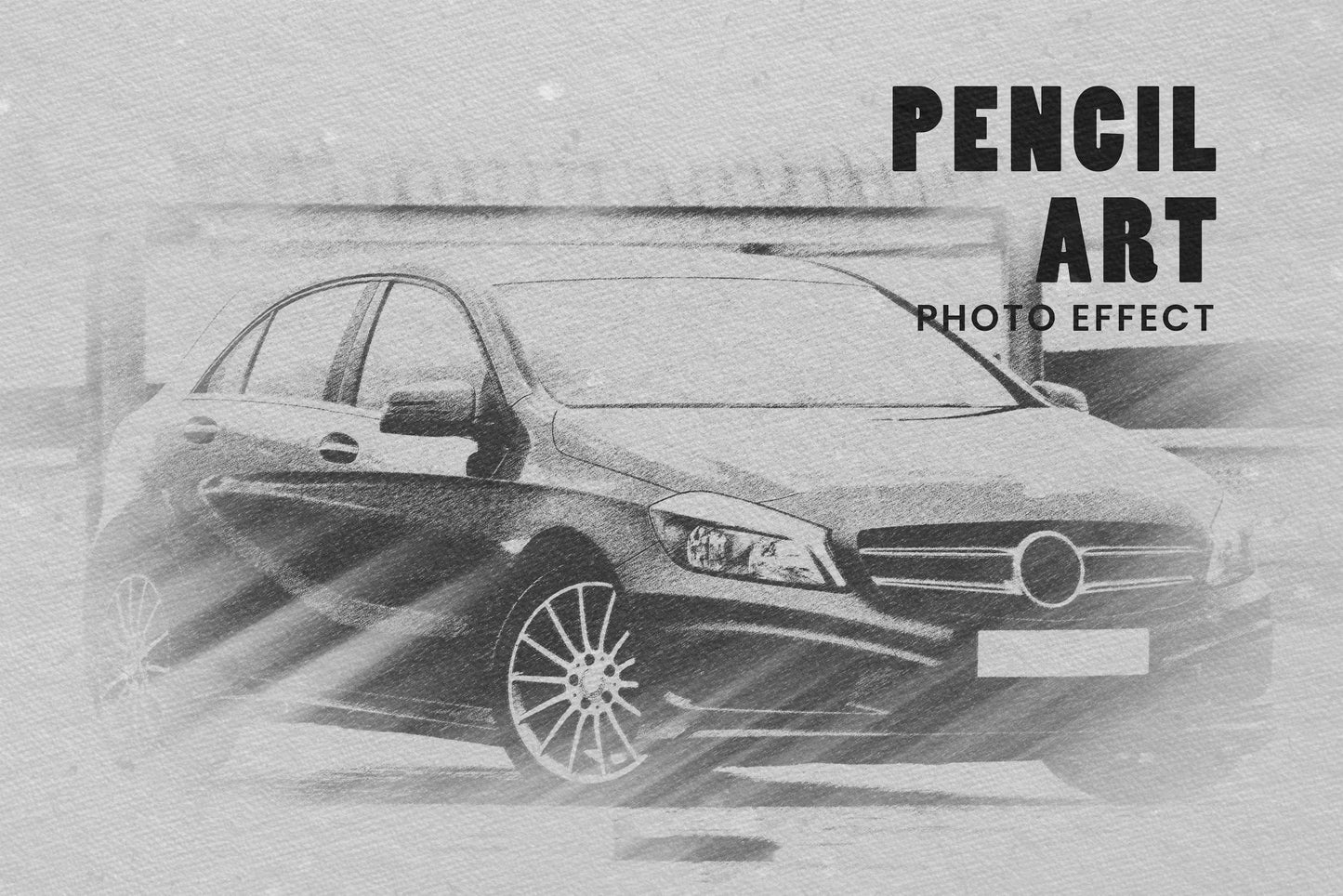 26 Pencil Drawing Photoshop Template Bundle - Photoboto