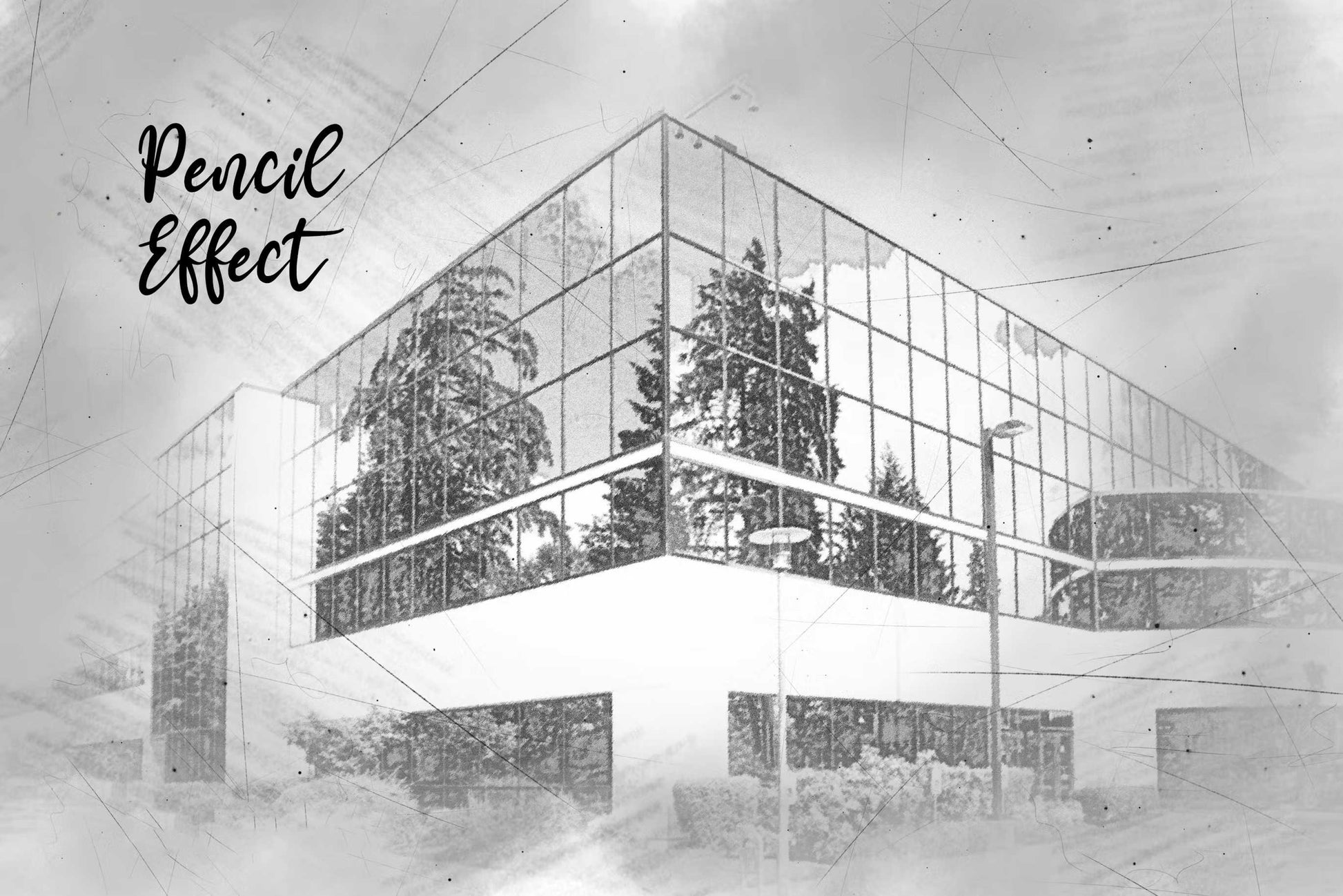 26 Pencil Drawing Photoshop Template Bundle - Photoboto