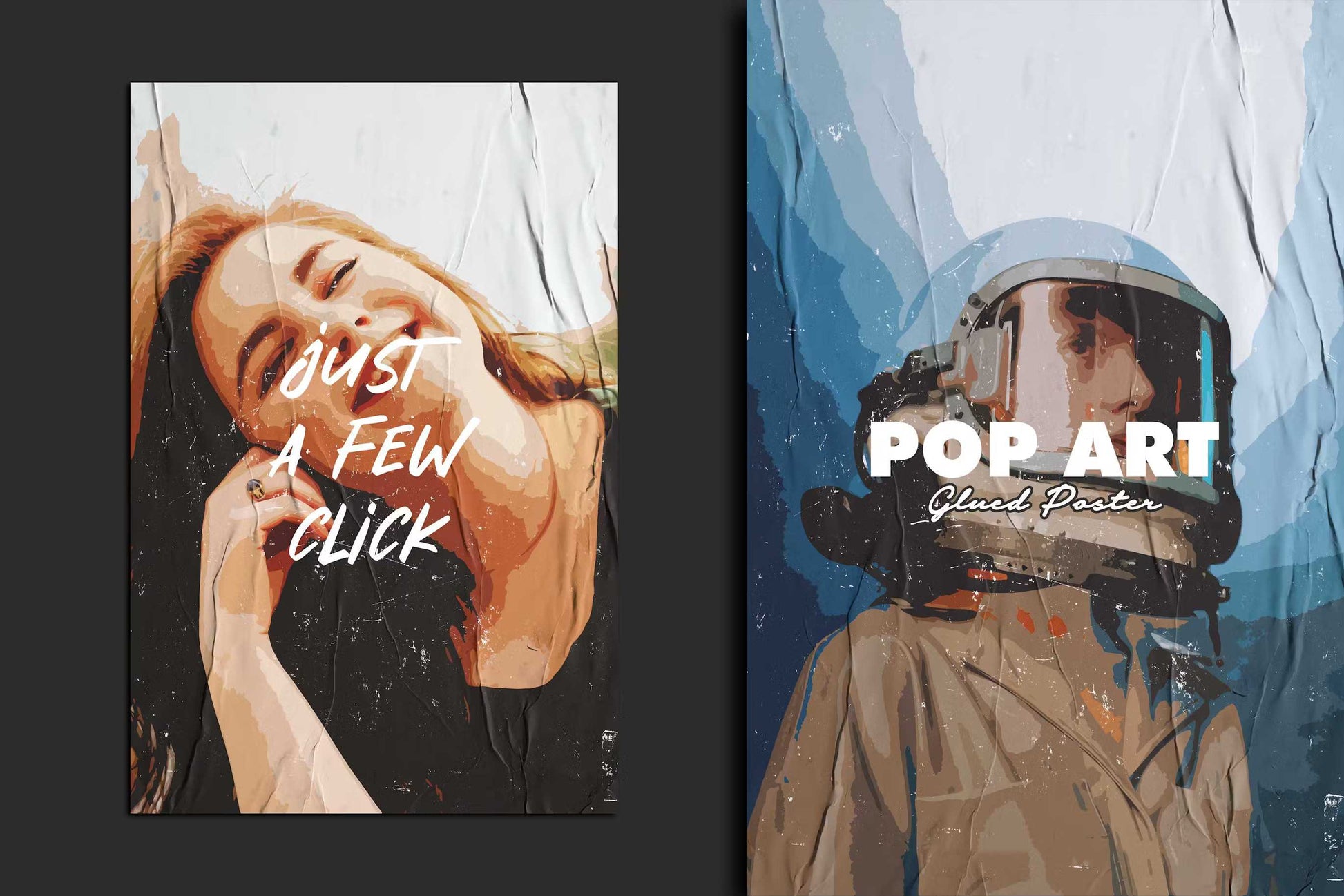 20 Deluxe Portrait + Poster Photoshop Templates Bundle - Photoboto