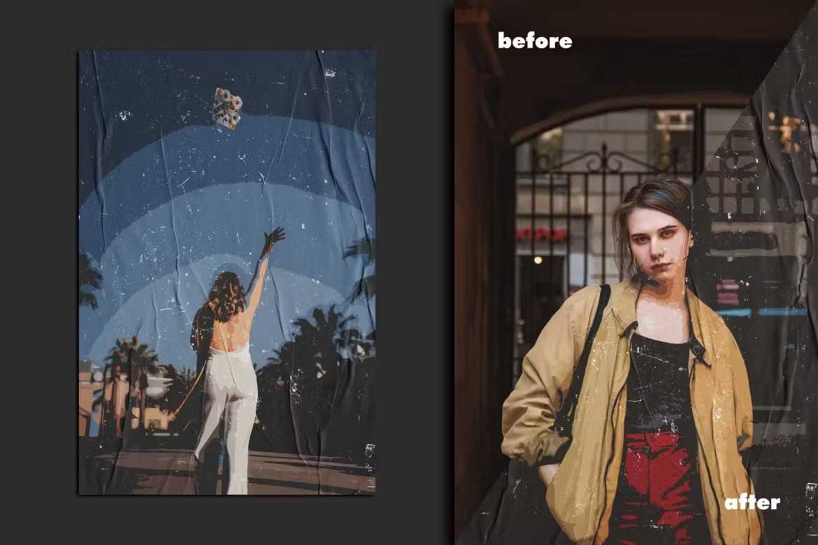 20 Deluxe Portrait + Poster Photoshop Templates Bundle - Photoboto