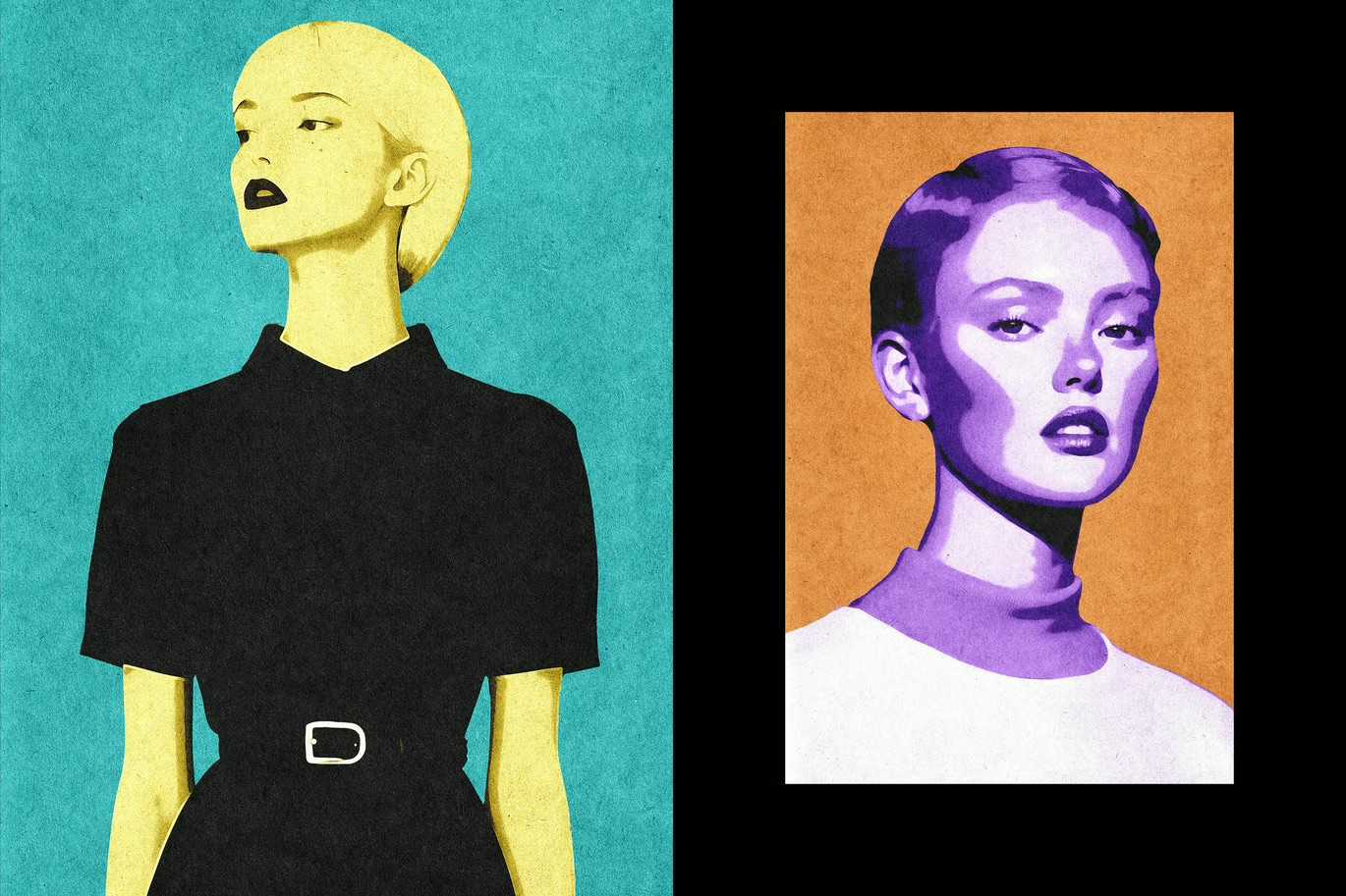 21 Screenprint Photoshop Effects Bundle
