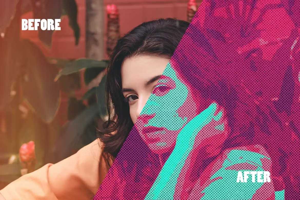 29 Classic Halftone Photoshop Effects - Photoboto