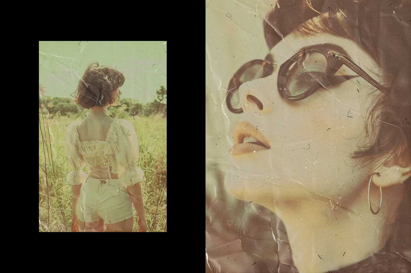 24 Authentic Retro Photoshop Templates Collection - Photoboto