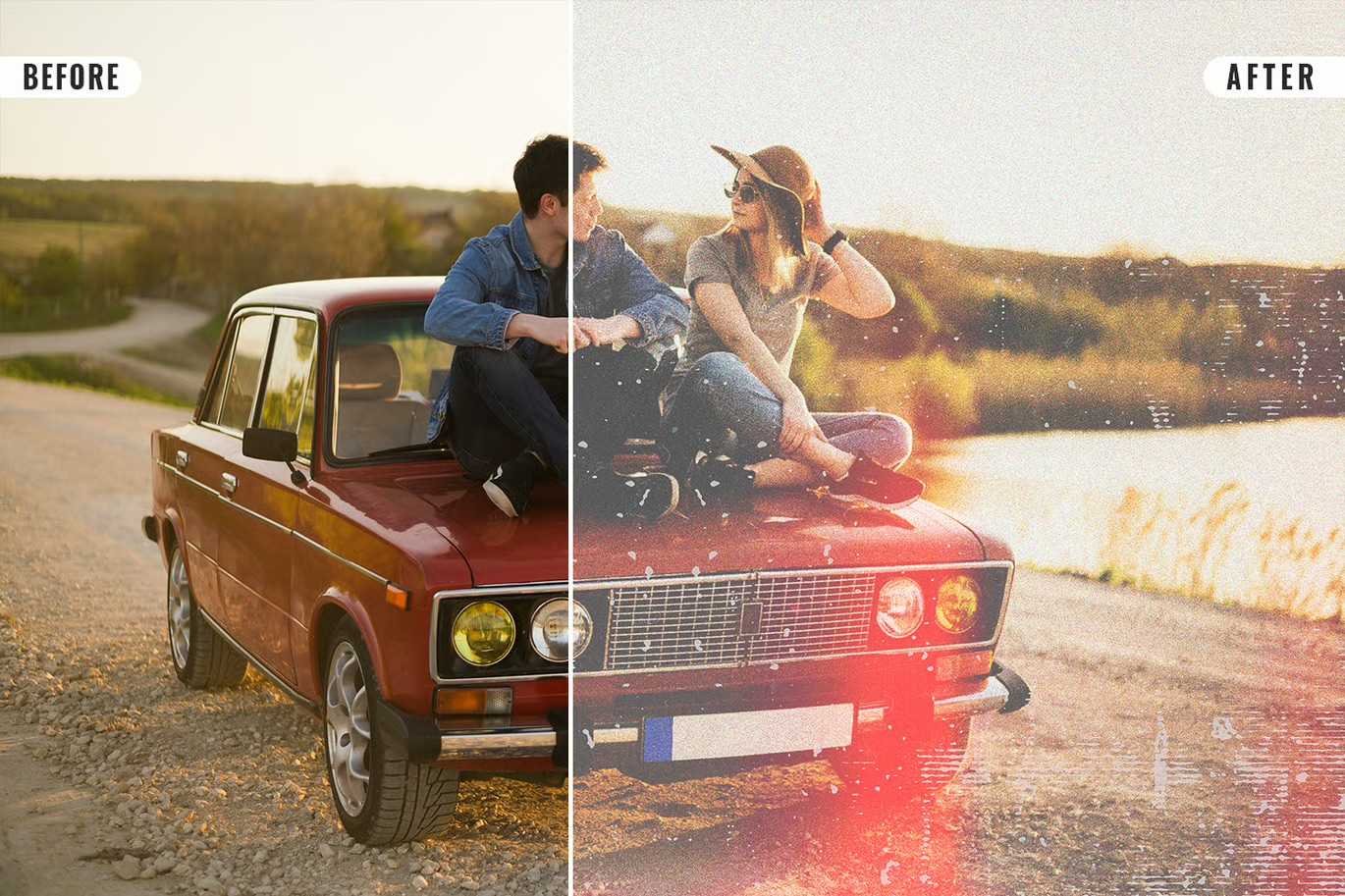 20 Cinematic Vintage Photoshop Effects Pack