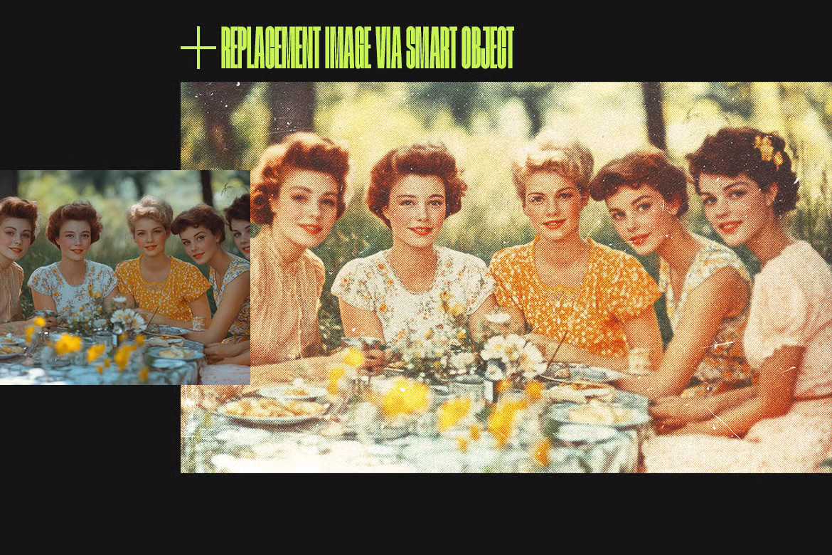 21 Heritage Retro Photoshop Templates Set - Photoboto