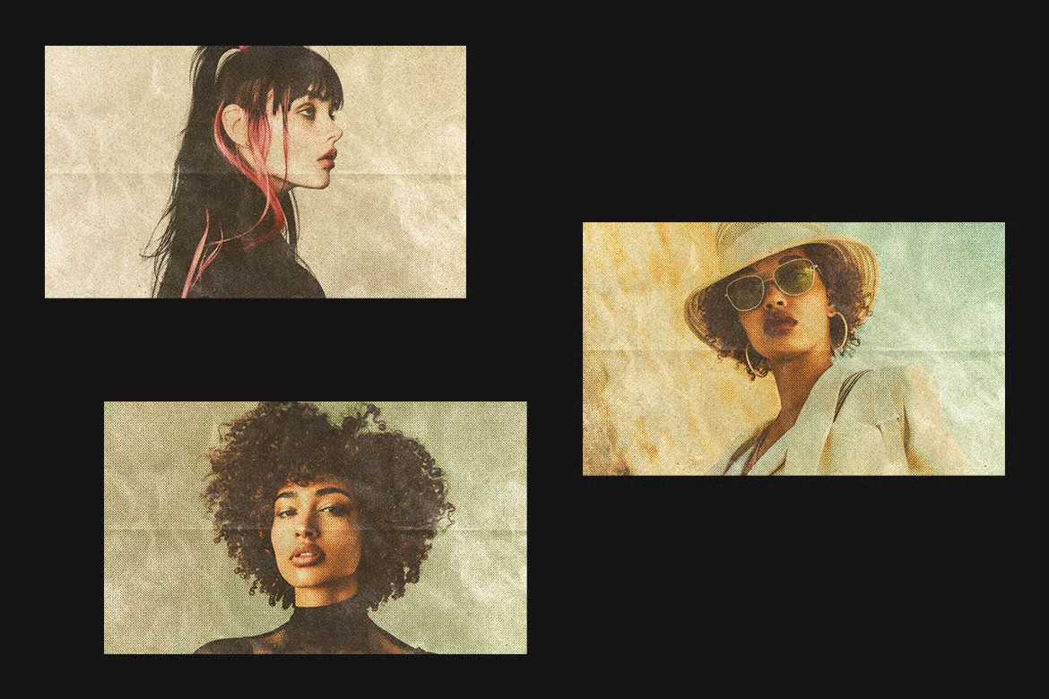 21 Heritage Retro Photoshop Templates Set - Photoboto