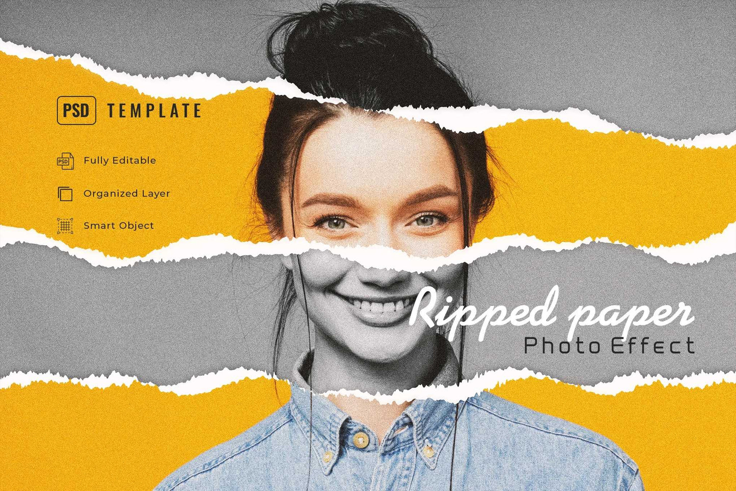 19 Studio-Grade Ripped Paper Photoshop Effects Bundle