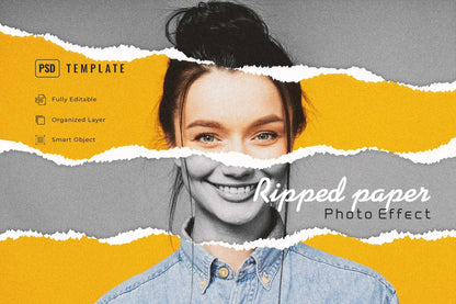 19 Studio-Grade Ripped Paper Photoshop Effects Bundle