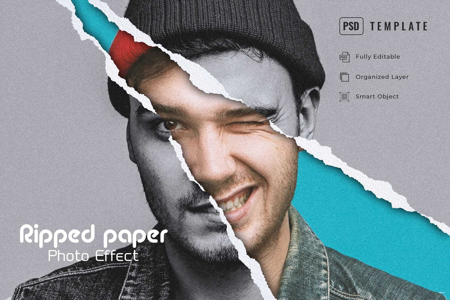 19 Studio-Grade Ripped Paper Photoshop Effects Bundle