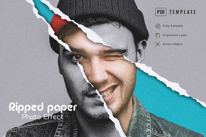 19 Studio-Grade Ripped Paper Photoshop Effects Bundle