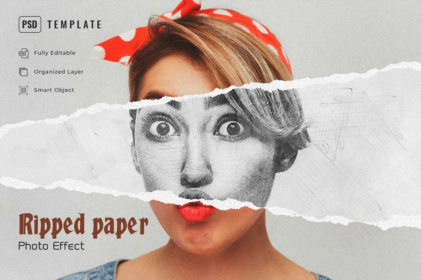 19 Studio-Grade Ripped Paper Photoshop Effects Bundle