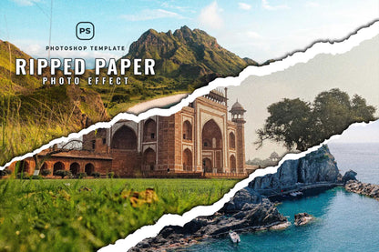 19 Studio-Grade Ripped Paper Photoshop Effects Bundle