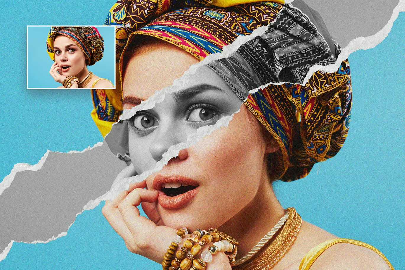 19 Studio-Grade Ripped Paper Photoshop Effects Bundle