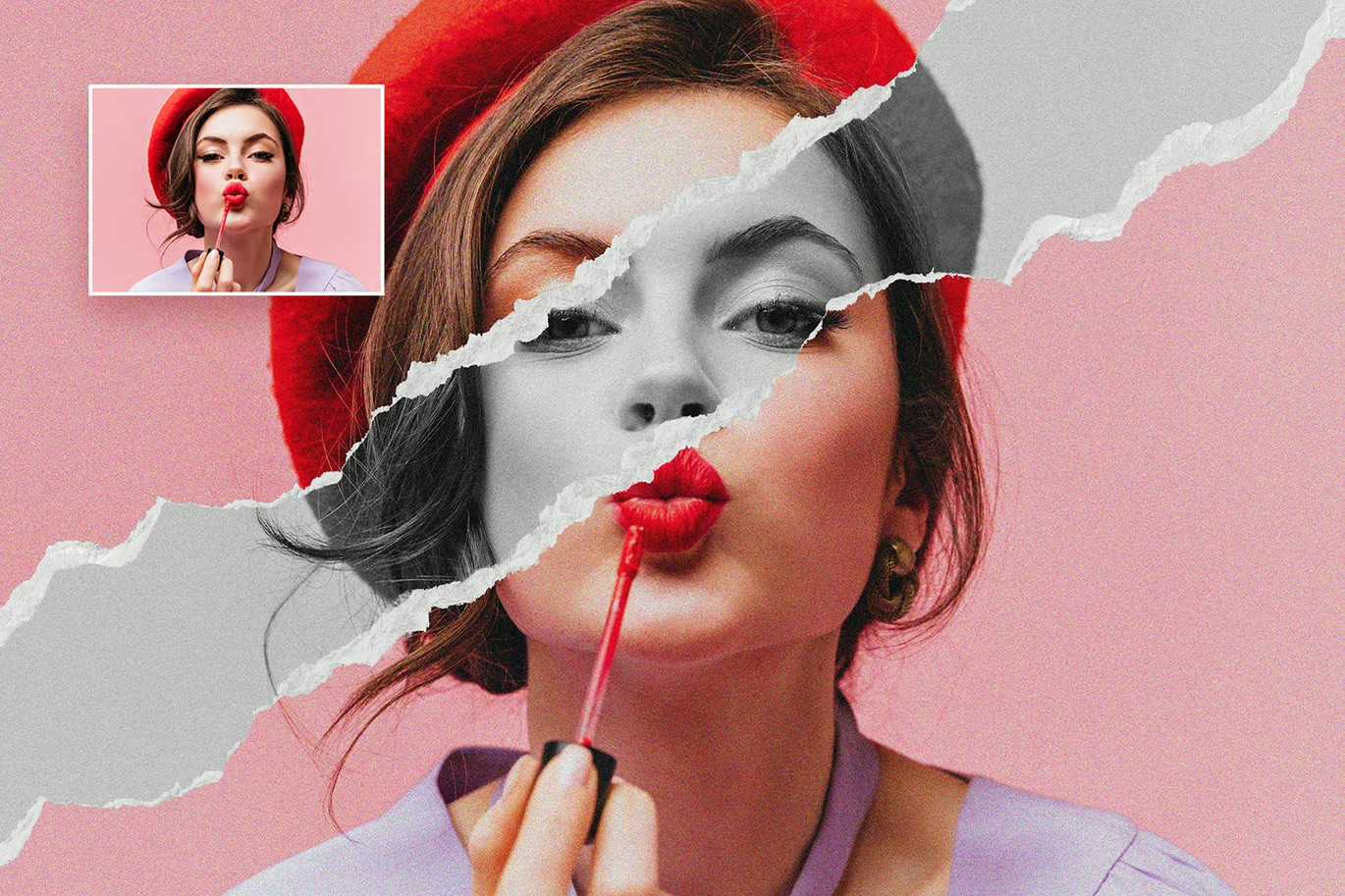 19 Studio-Grade Ripped Paper Photoshop Effects Bundle