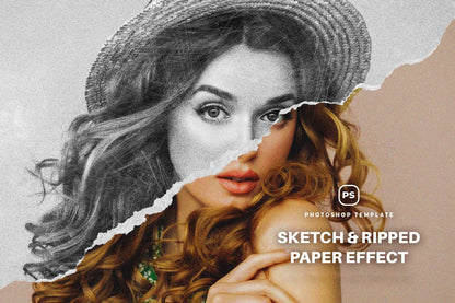 19 Studio-Grade Ripped Paper Photoshop Effects Bundle