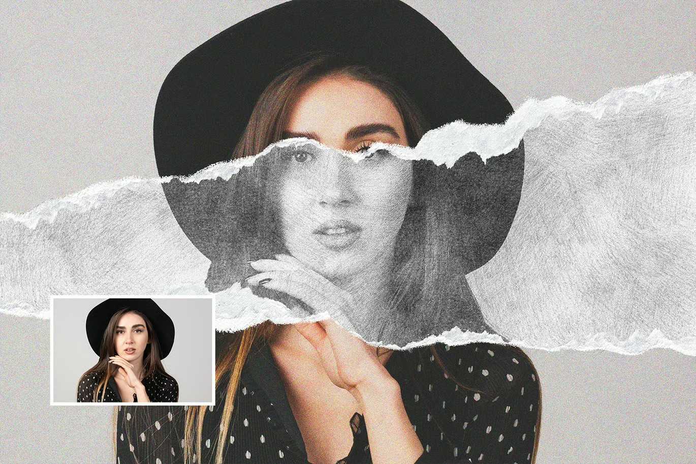 19 Studio-Grade Ripped Paper Photoshop Effects Bundle