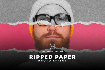19 Studio-Grade Ripped Paper Photoshop Effects Bundle