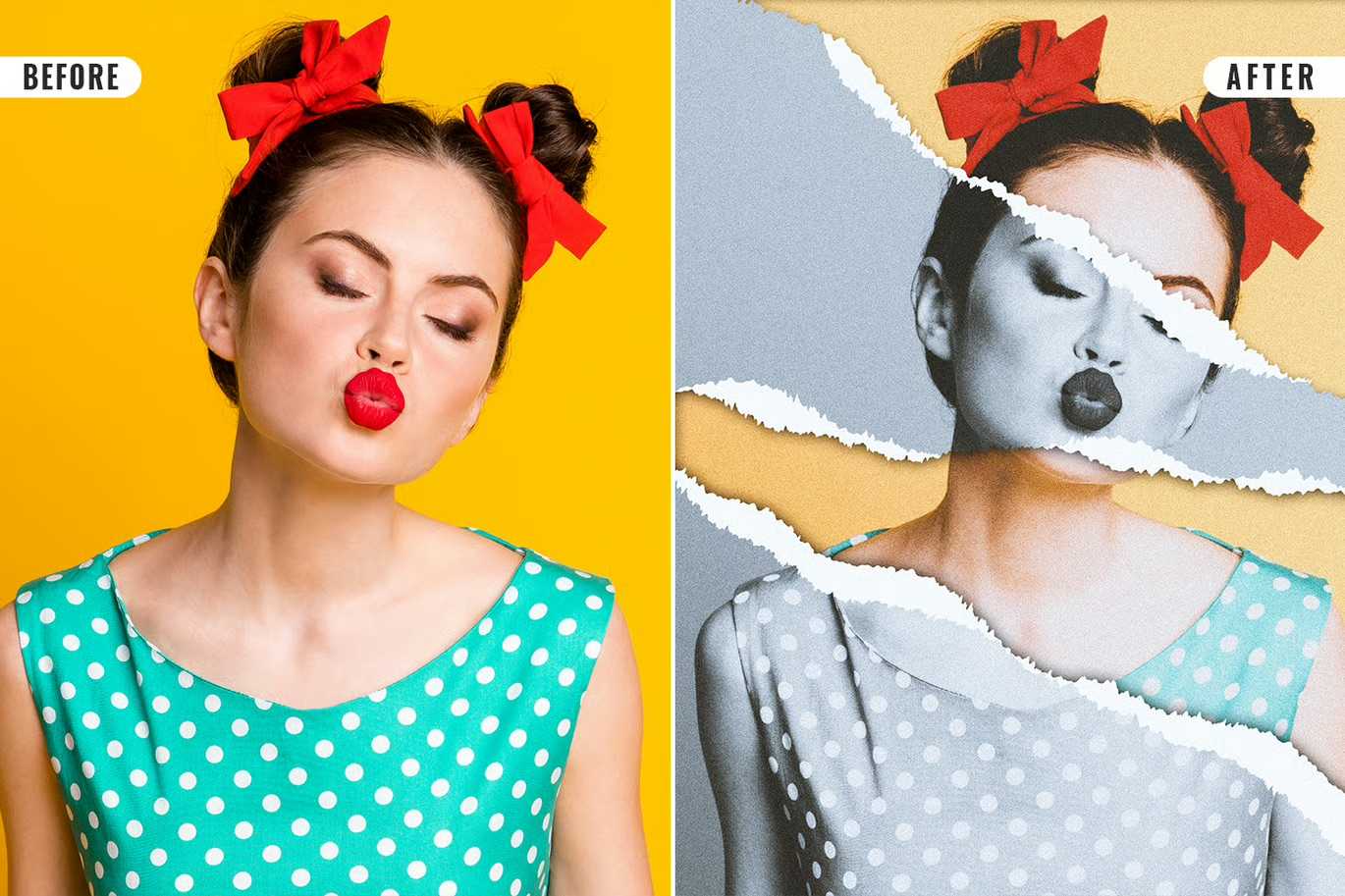 19 Studio-Grade Ripped Paper Photoshop Effects Bundle