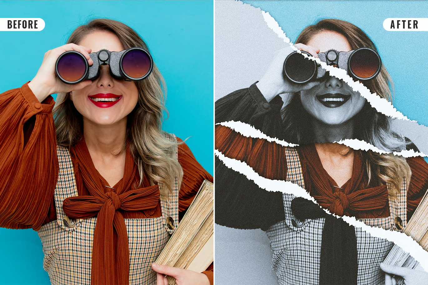 19 Studio-Grade Ripped Paper Photoshop Effects Bundle